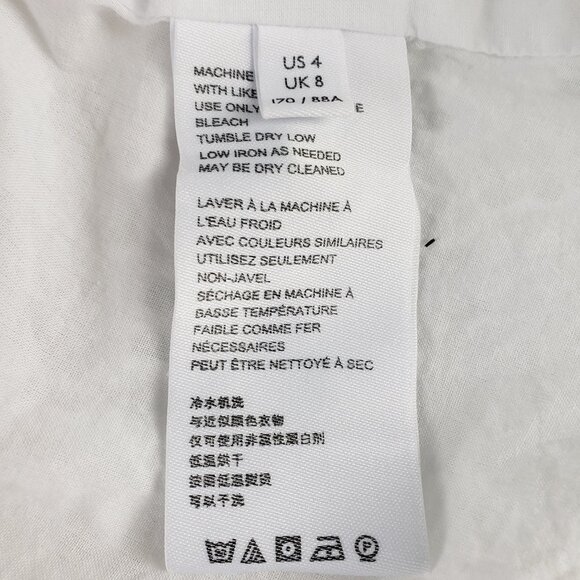 Anthropologie Cotton White Eyelet Romper Dress 4 Culottes  *SLIGHT FLAW* - Picture 12 of 13